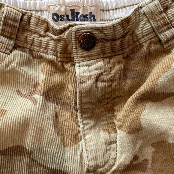 Oshkosh - 24 month/2T, tan camo corduroy pants - Picture 4 of 6